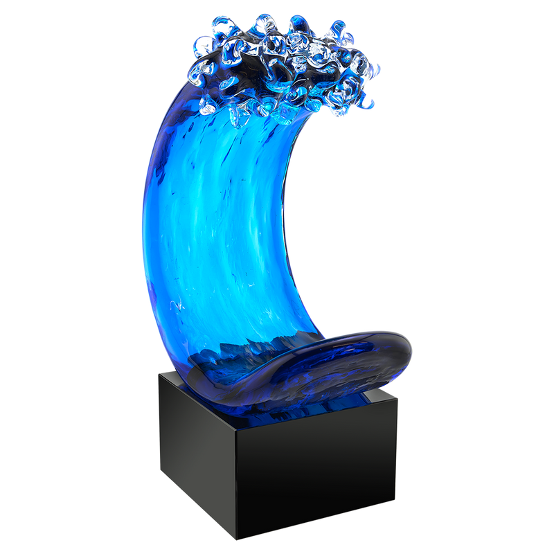 Art Glass Wave Award - Custom