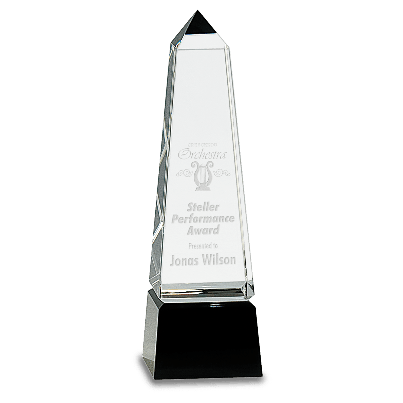 Crystal Obelisk Achievement Award - Custom