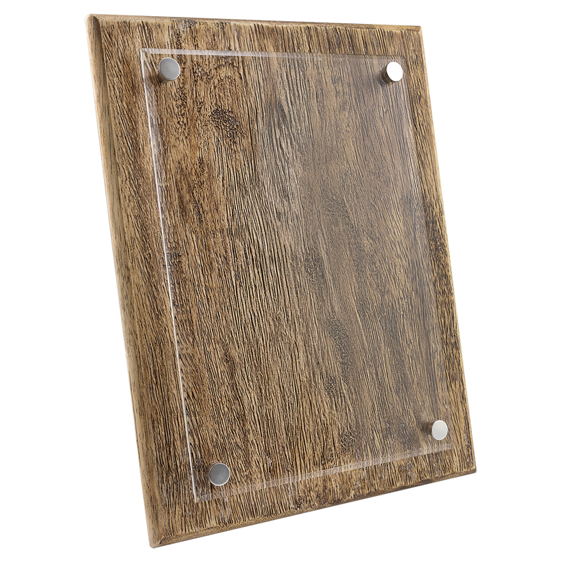 Walnut Floating Acrylic Plaque - Custom