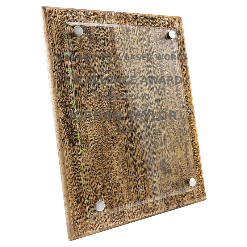 Floating Glass Recognition Plaque - Custom