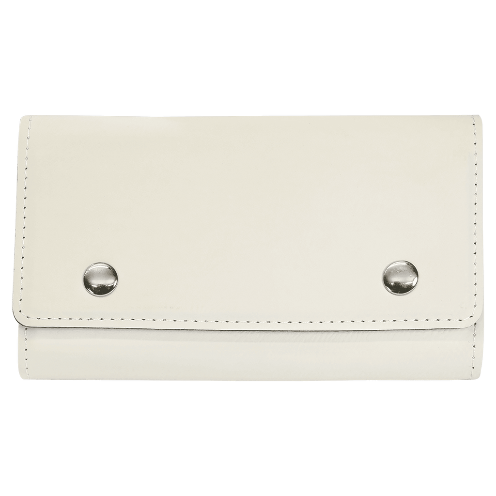 White Laserable Leatherette Card & Dice Set