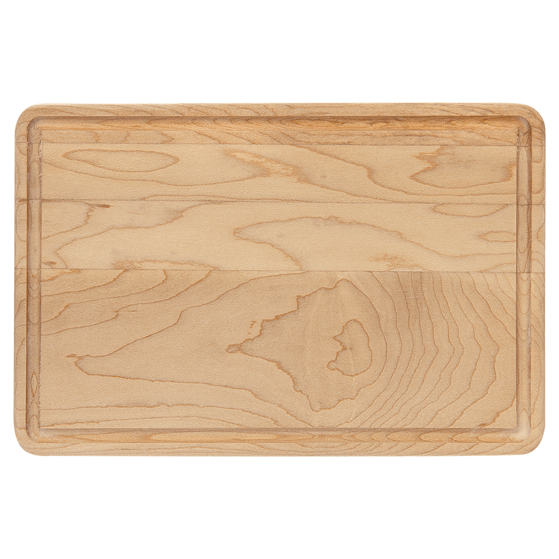 Maple cutting board with drip ring blank
