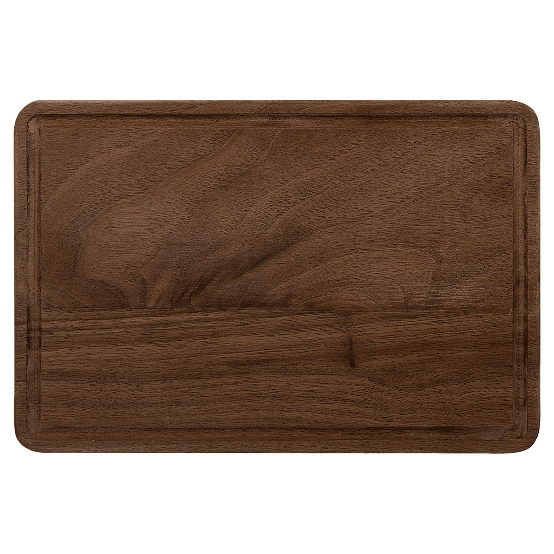 Walnut cutting board with drip ring blank