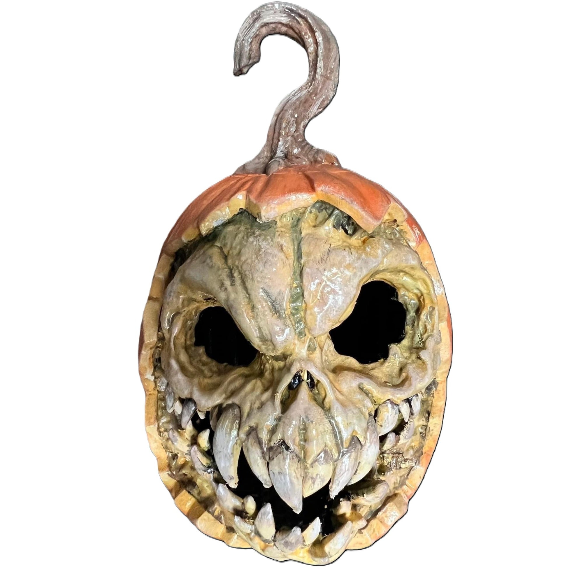 3D Printed Scary Flesh Face Halloween Pumpkin Decoration