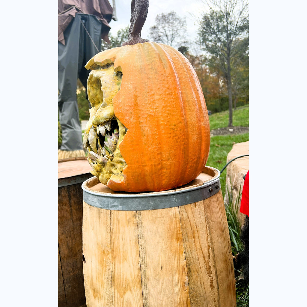 3D Printed Scary Flesh Face Halloween Pumpkin Decoration