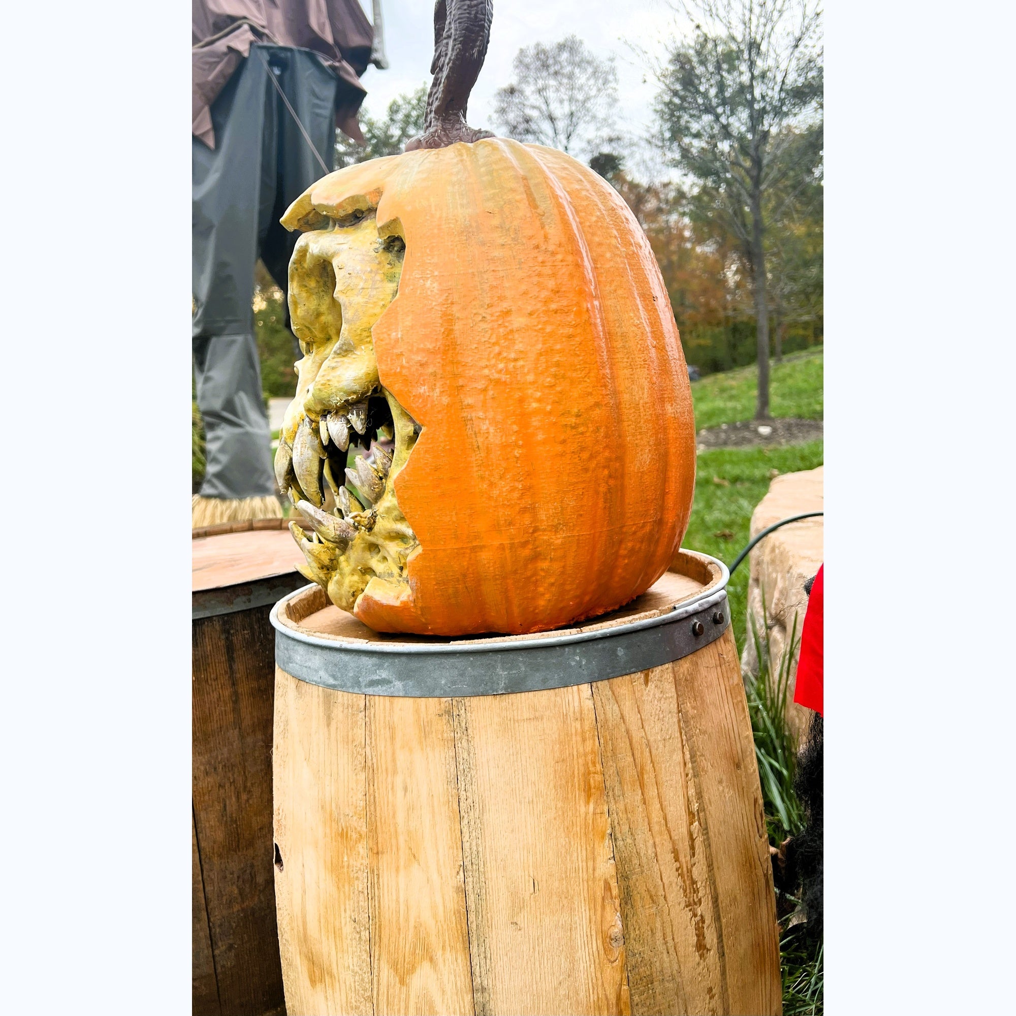 3D Printed Scary Flesh Face Halloween Pumpkin Decoration