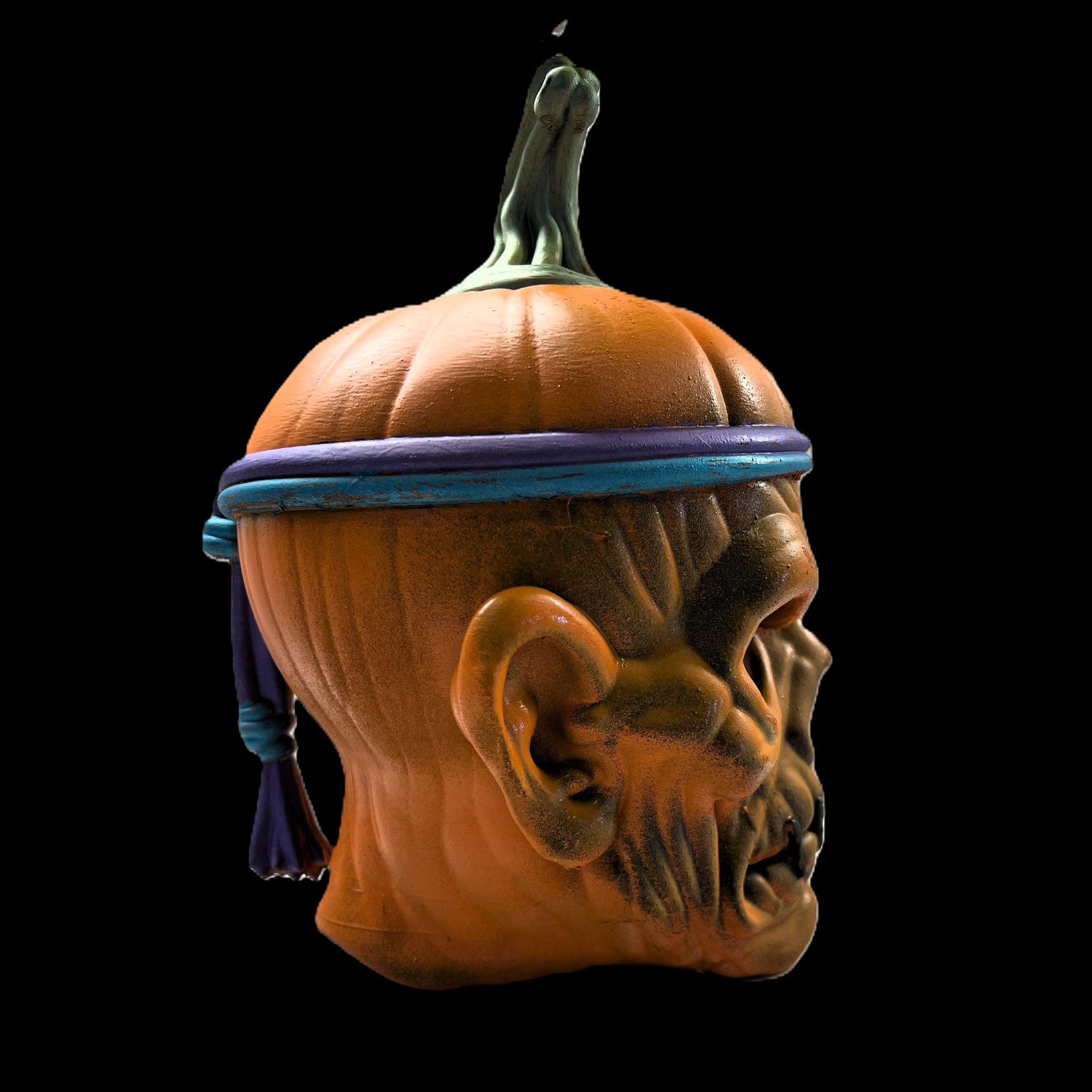 Grim Skull Pumpkin Halloween LED Pumpkin