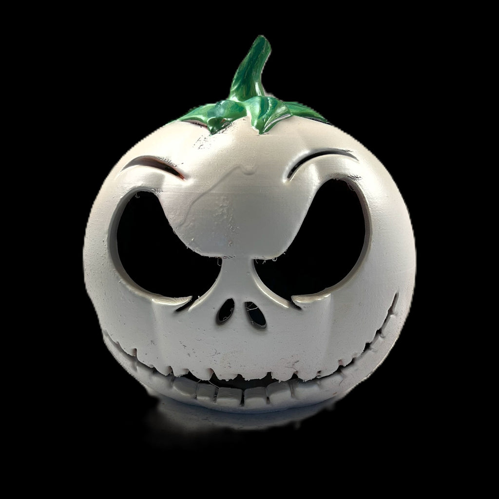 Ghostly White Pumpkin LED Halloween Decoration