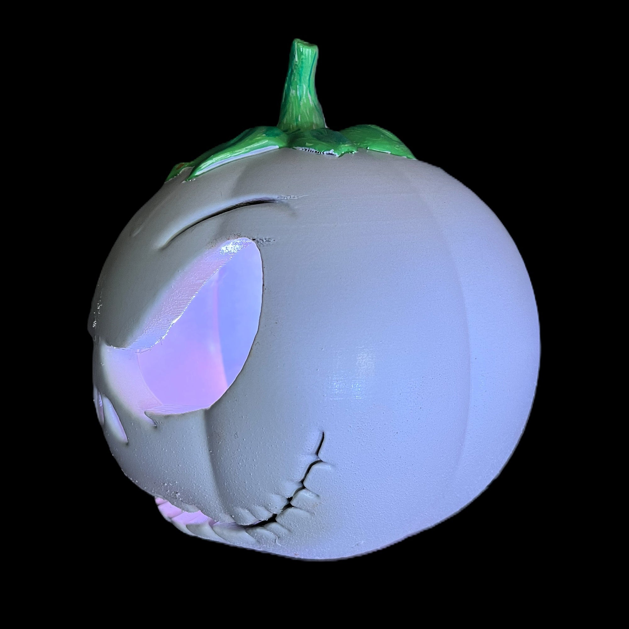 Ghostly White Pumpkin LED Halloween Decoration