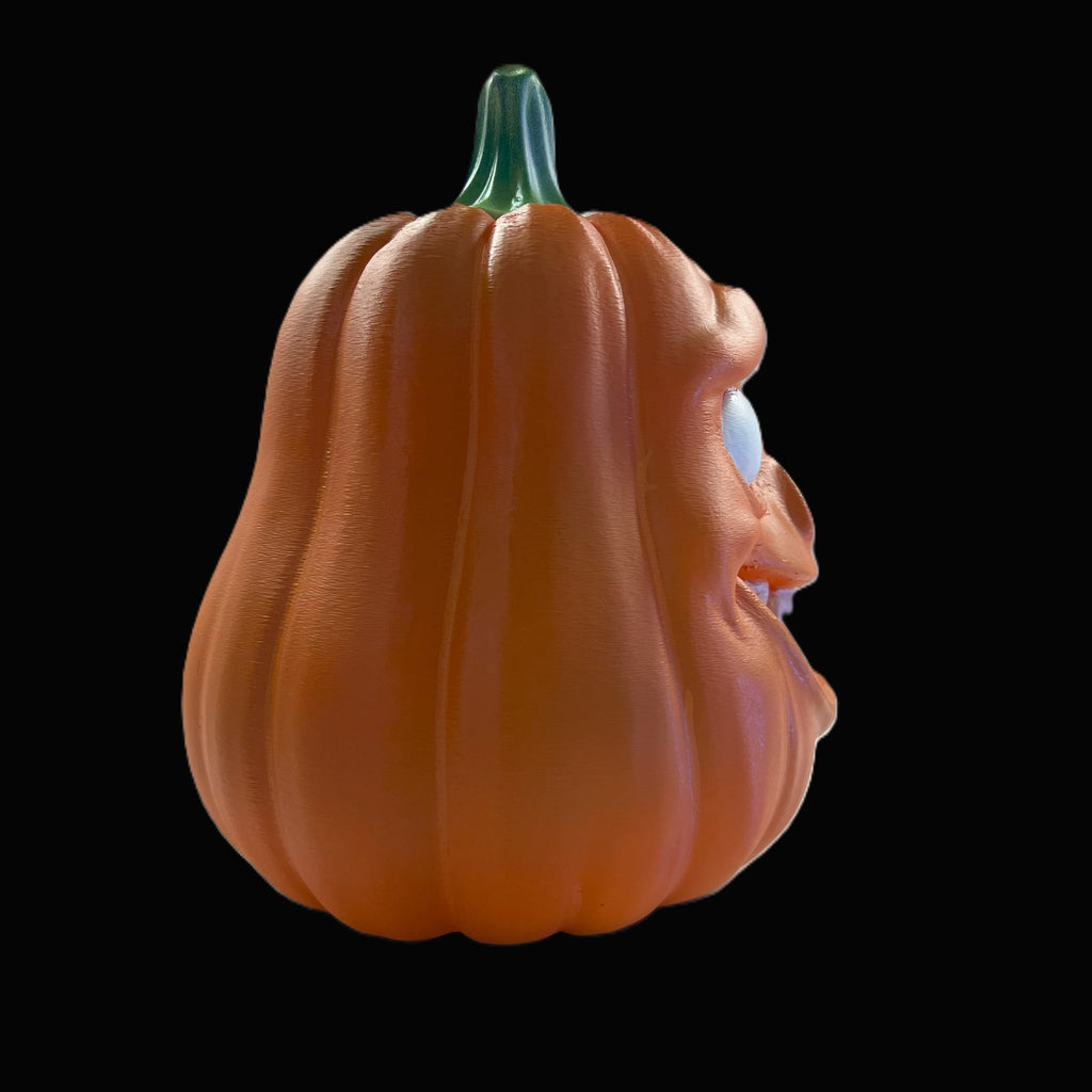 LED Halloween Pumpkin Decoration, Multicolor Light, Brown PLA Plastic
