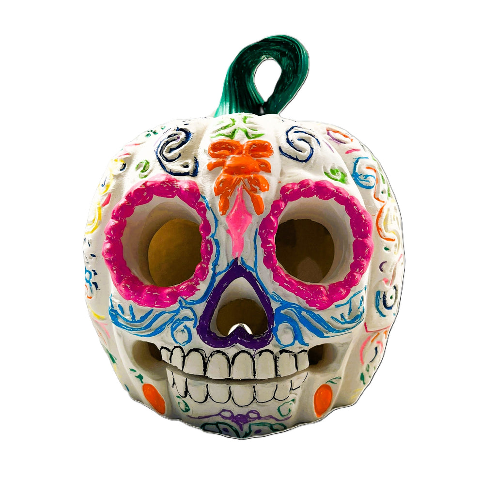 3D Printed Day of the Dead Pumpkin Decoration