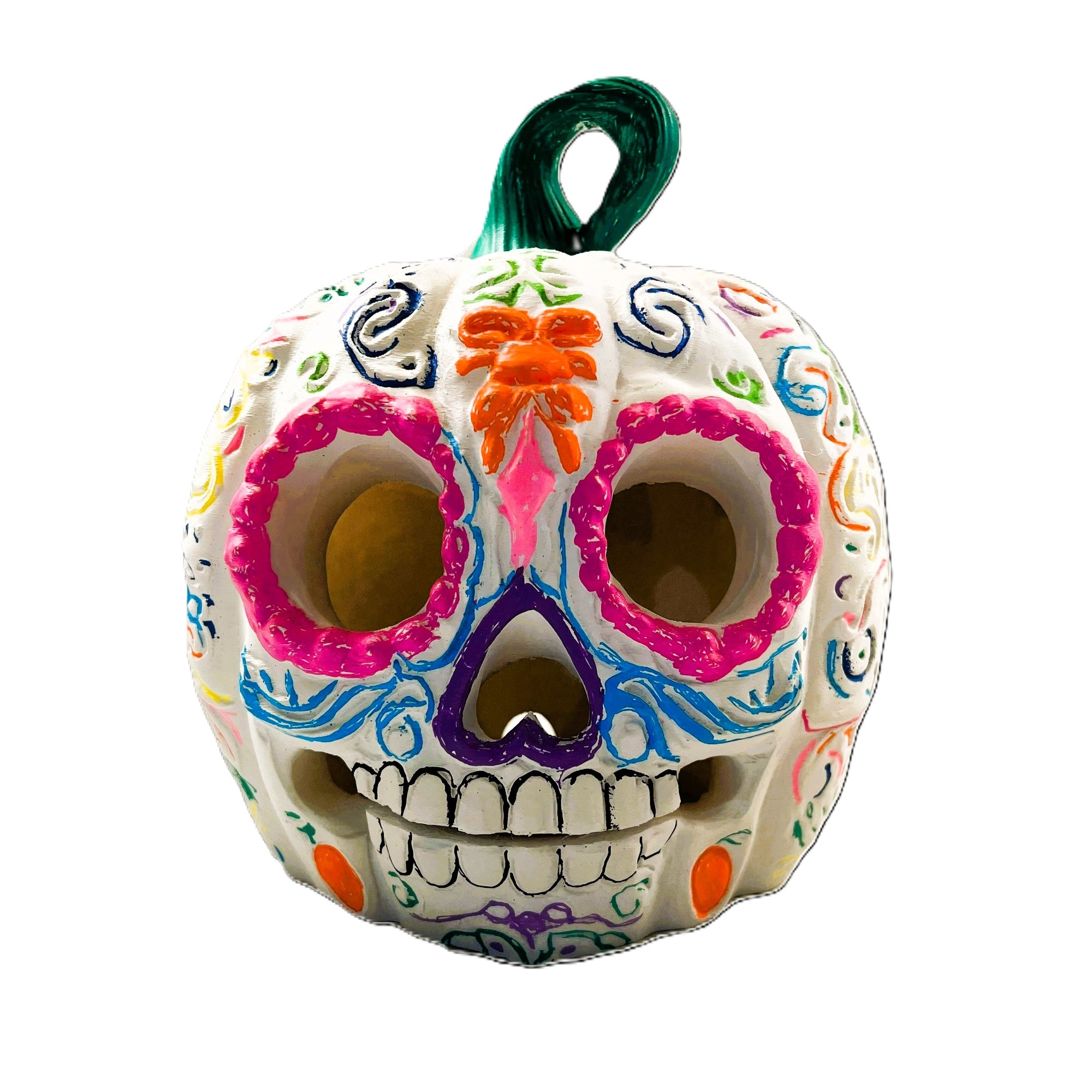 3D Printed Day of the Dead Pumpkin Decoration