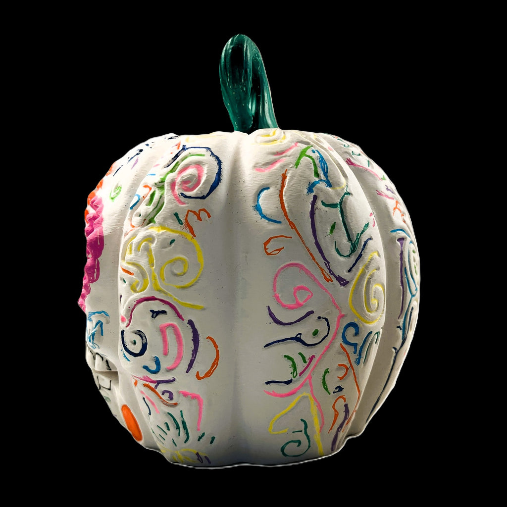 3D Printed Day of the Dead Pumpkin Decoration