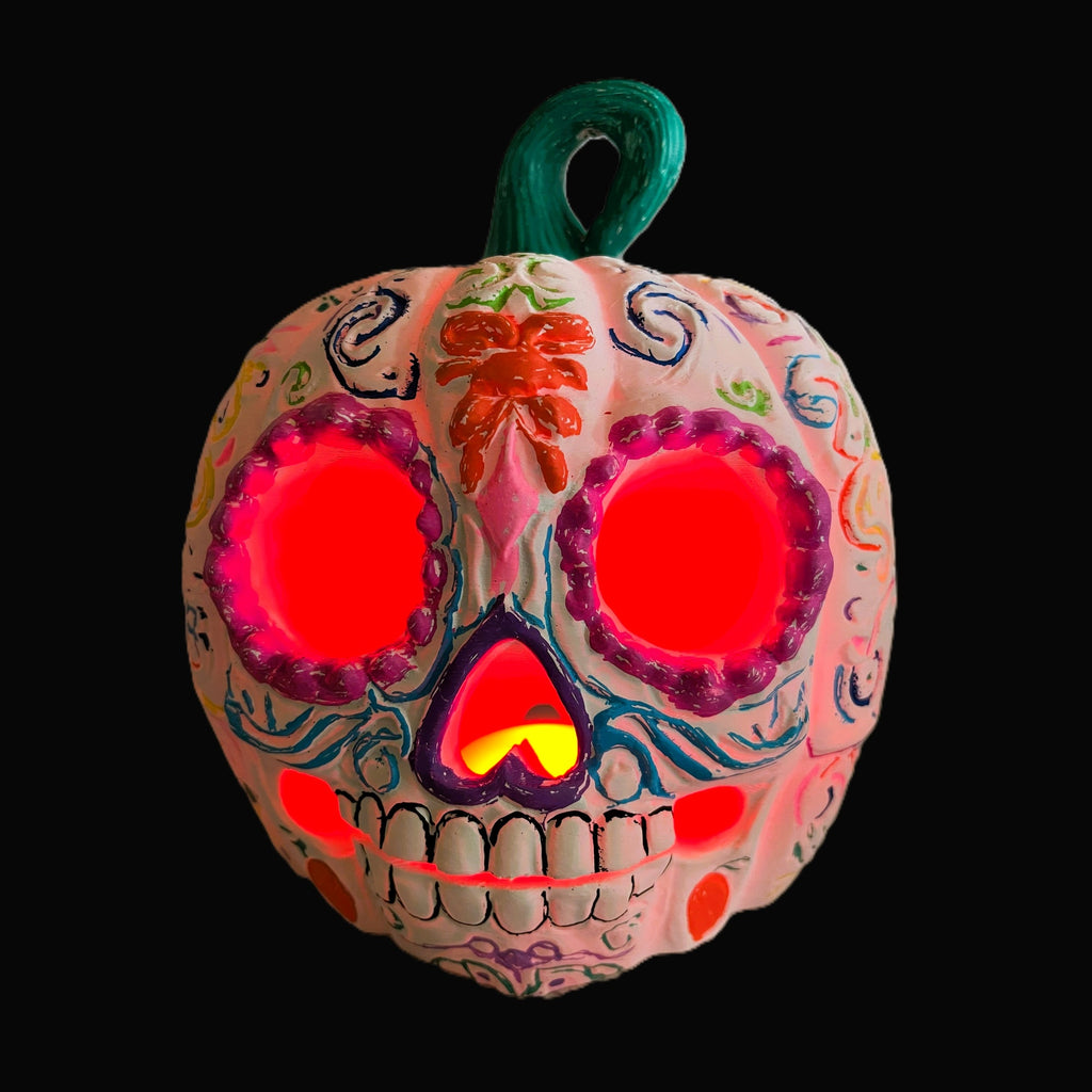 3D Printed Day of the Dead Pumpkin Decoration
