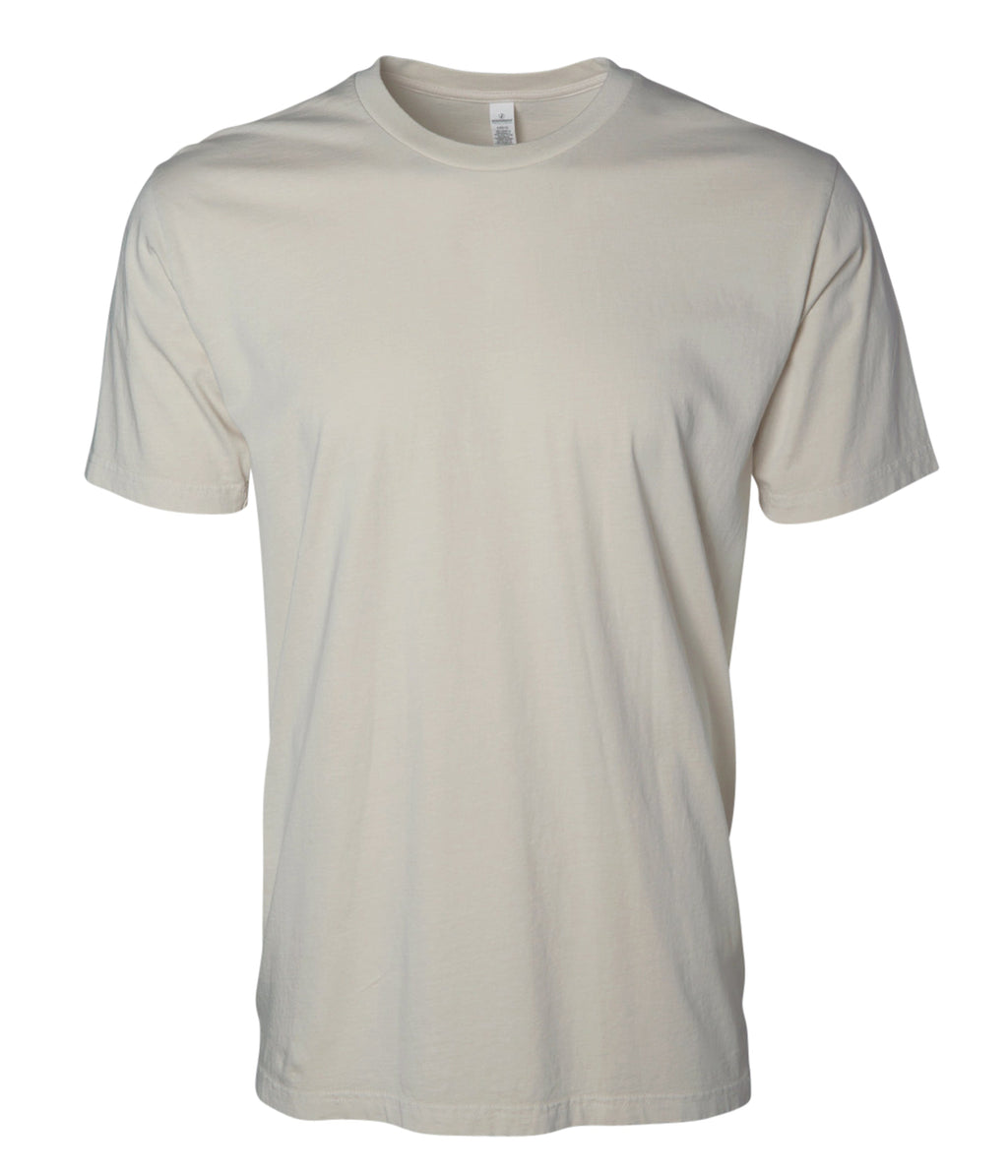 Independent Trading Co PRM180PT Pigment Ivory premium short sleeve t-shirt blank on white background