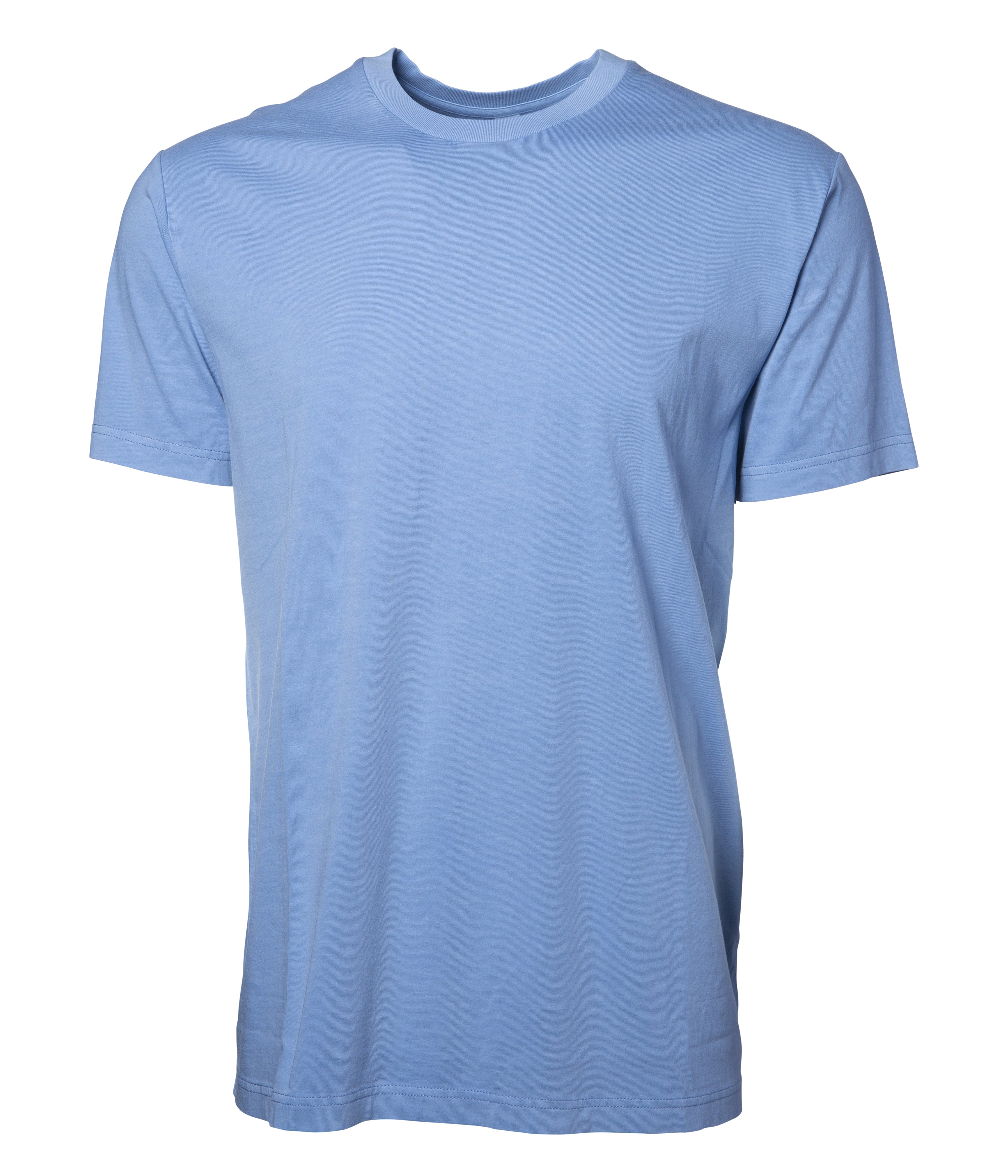 Independent Trading Co PRM180PT Pigment Light Blue premium short sleeve t-shirt blank on white background