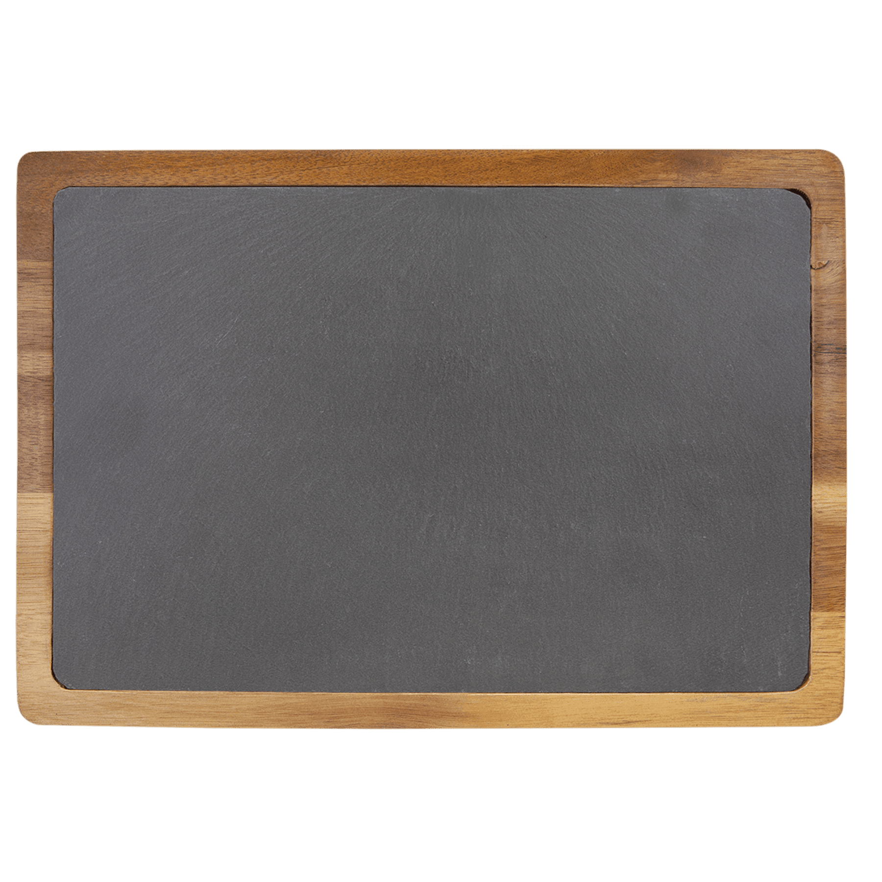 Slate cutting board blank with acacia wood border