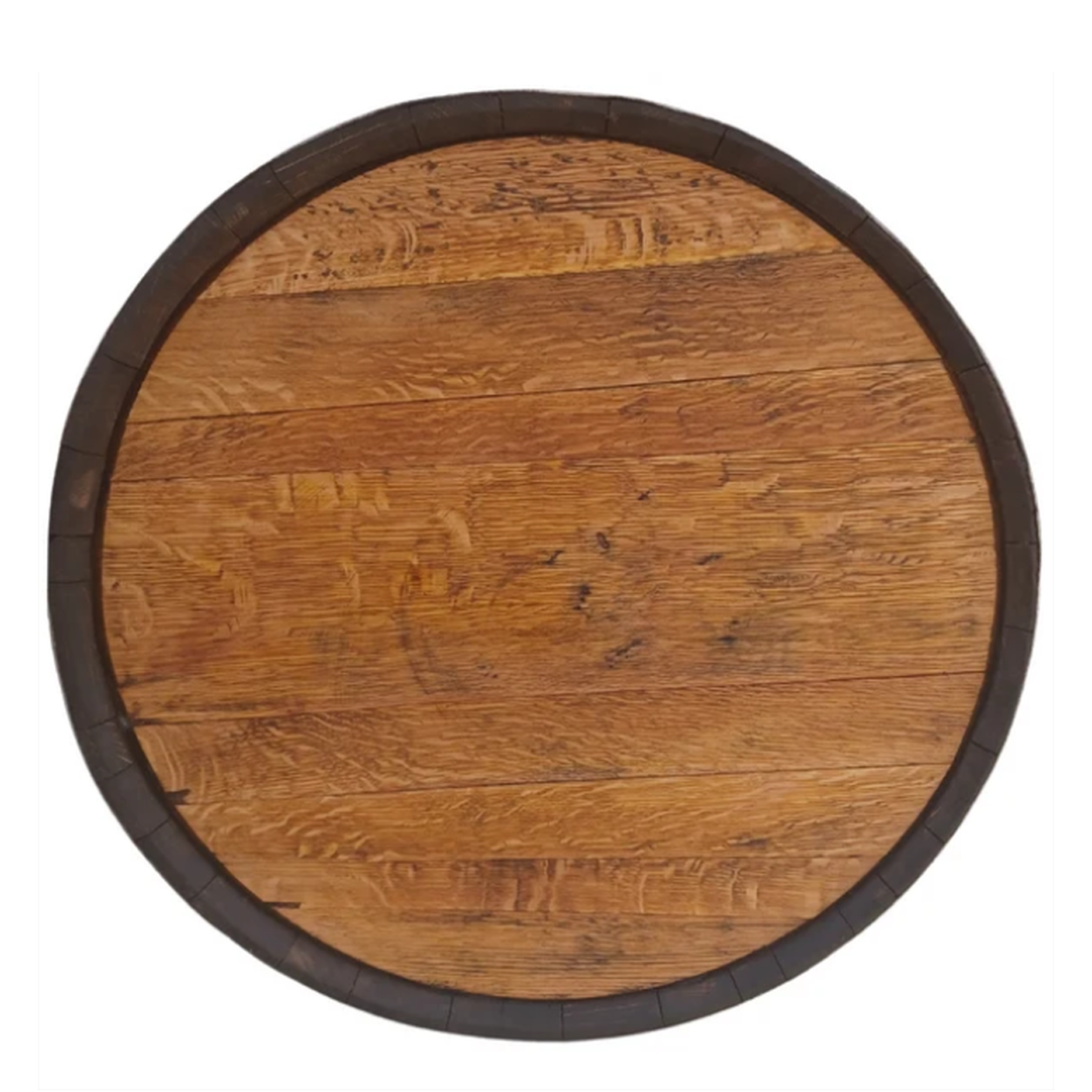 Blank wooden barrel head wall art ready for customization