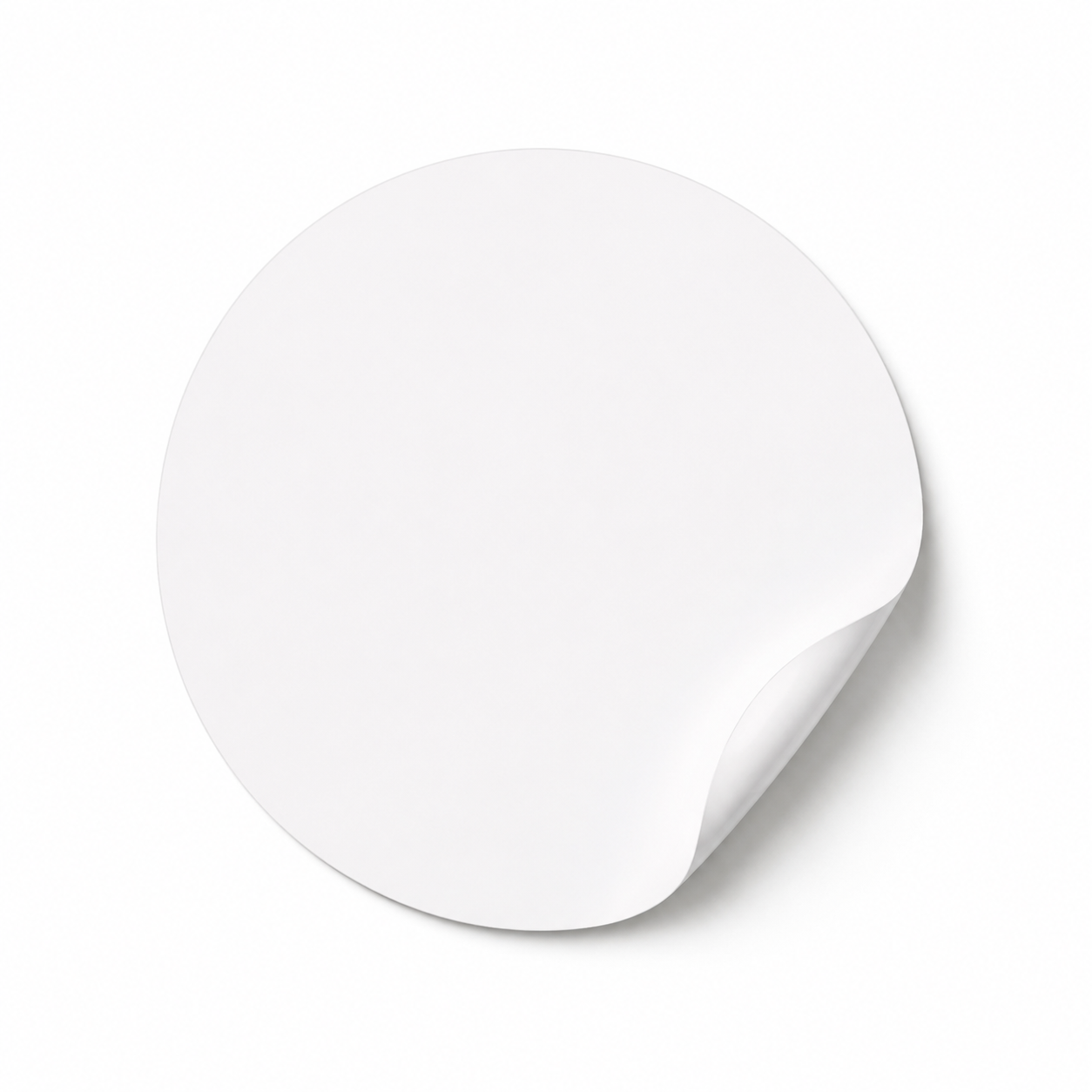 Blank white custom sticker