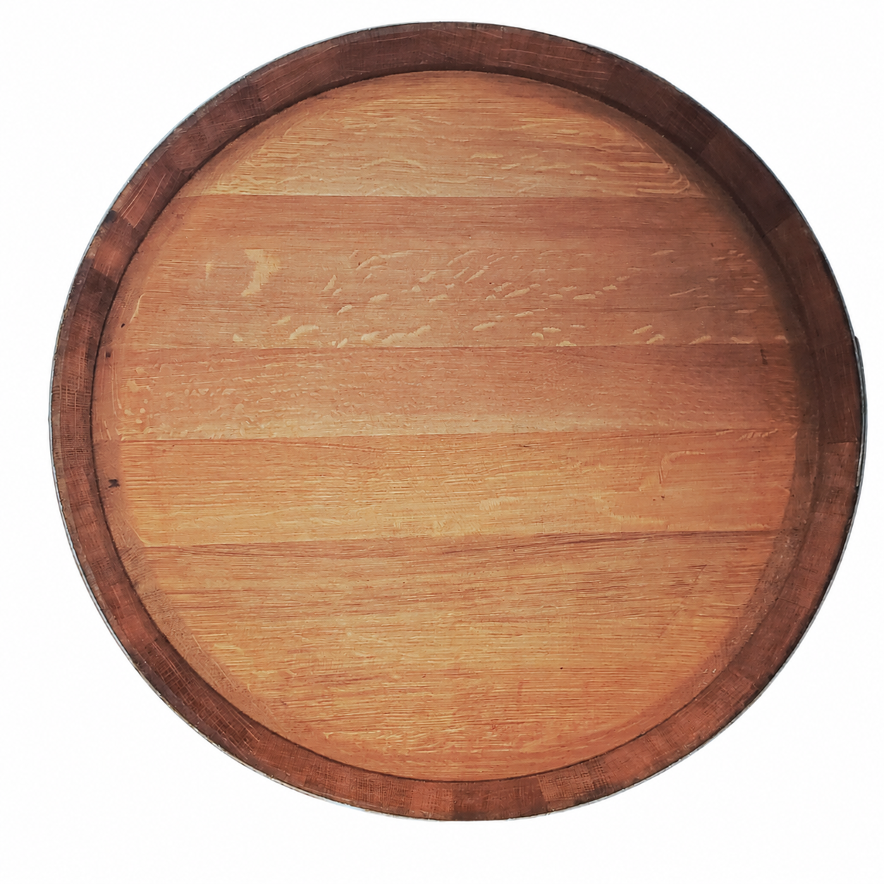 Blank natural wine barrel head Lazy Susan