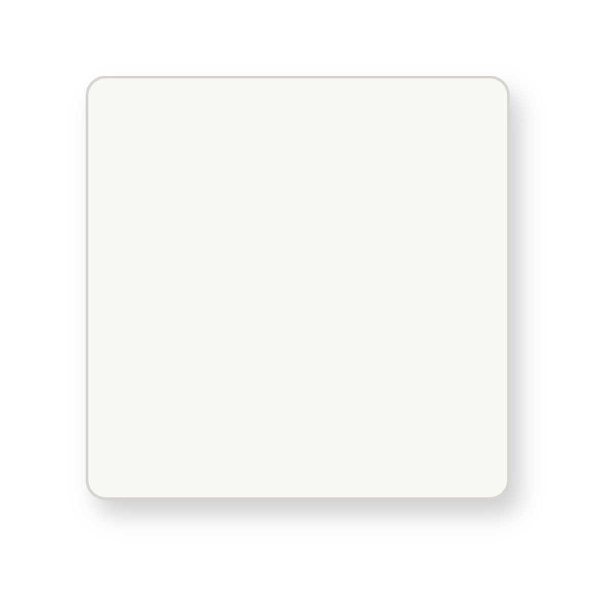 Blank square ceramic magnet on transparent background