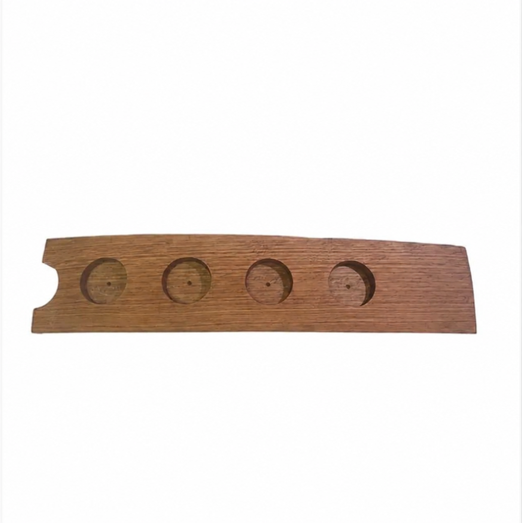 Blank wooden tasting flight board ready for customization