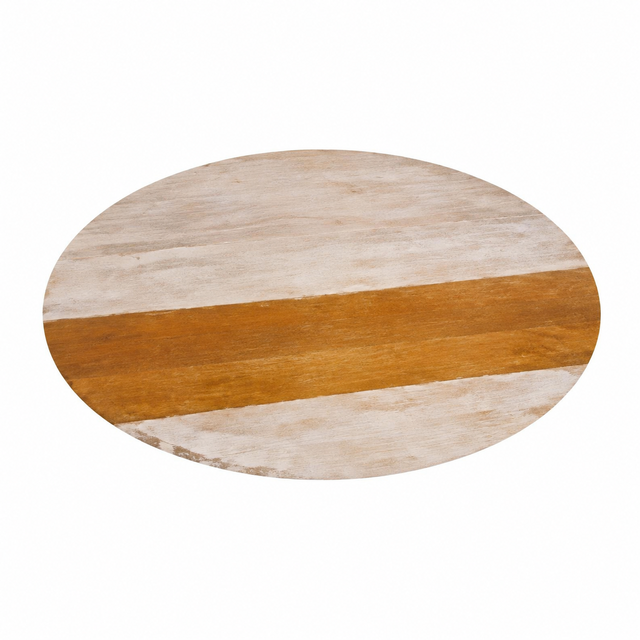 Blank white-wash wine barrel head Lazy Susan