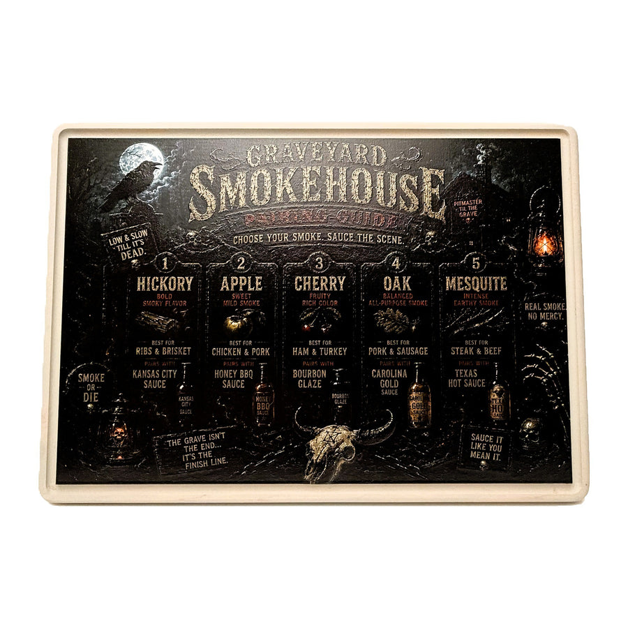 Graveyard Smokehouse Wood Pairing Guide BBQ Board