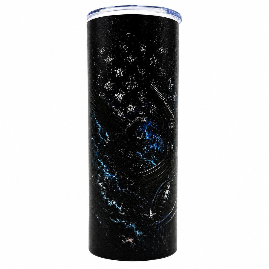Patriot Skull & Flag 20oz UV Printed Tumbler
