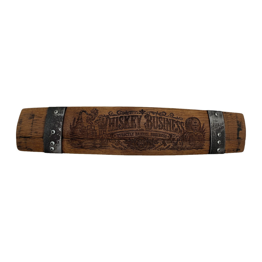 Whiskey Business Engraved Barrel Stave Sign