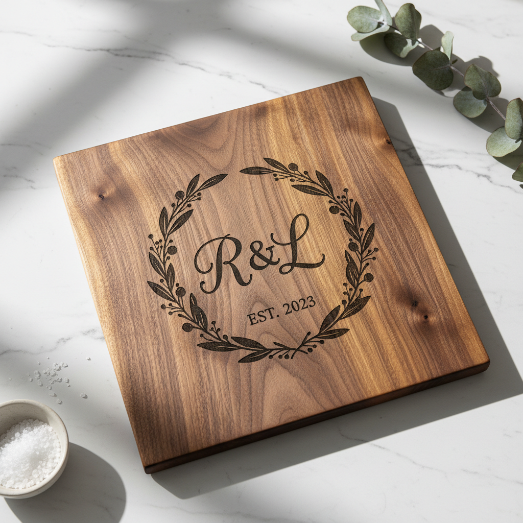 Serving Tray - Customizable - sample laser engraving